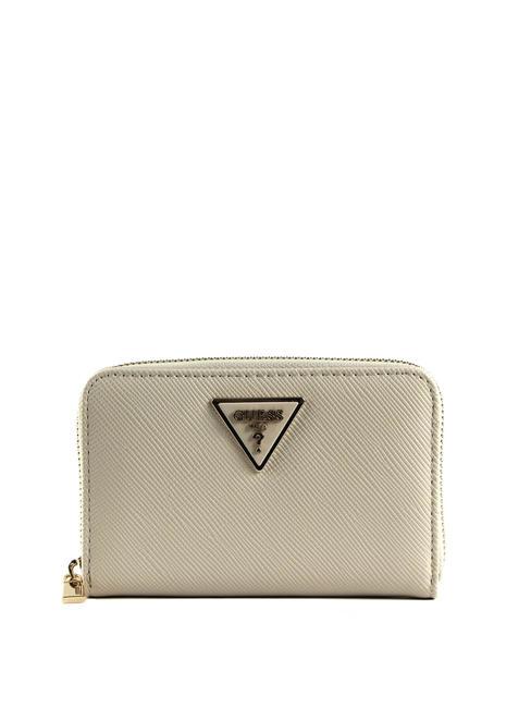 Guess ERENIA MEDIUM ZIP AROUND - Portafoglio - latte/beige