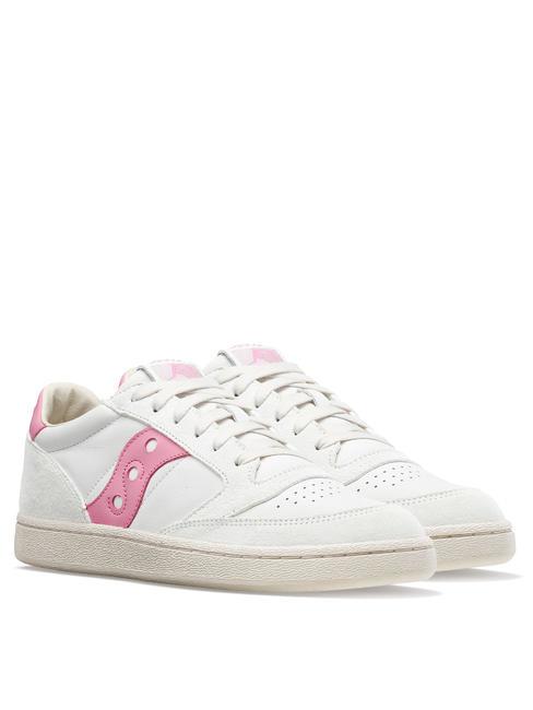 SAUCONY JAZZ COURT Sneakers in pelle white/pink - Scarpe Uomo
