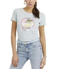 GUESS PALM T-shirt stampa palma in cotone - T-shirt e Top Donna