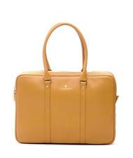 SPALDING TIFFANY Cartella in pelle 2 zip, porta pc 15" senape - Cartelle Lavoro - 1