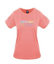 NORTH SAILS LOGO MIRROR T-shirt in cotone rosa - T-shirt e Top Donna - 1