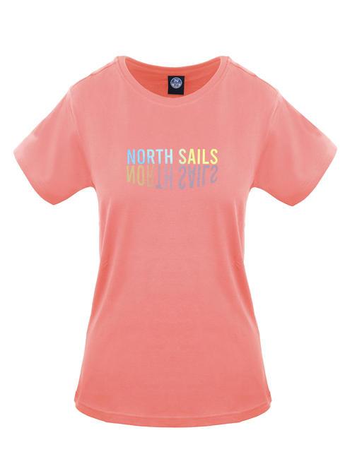 NORTH SAILS LOGO MIRROR T-shirt in cotone rosa - T-shirt e Top Donna