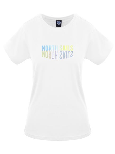 NORTH SAILS LOGO MIRROR T-shirt in cotone bianco - T-shirt e Top Donna
