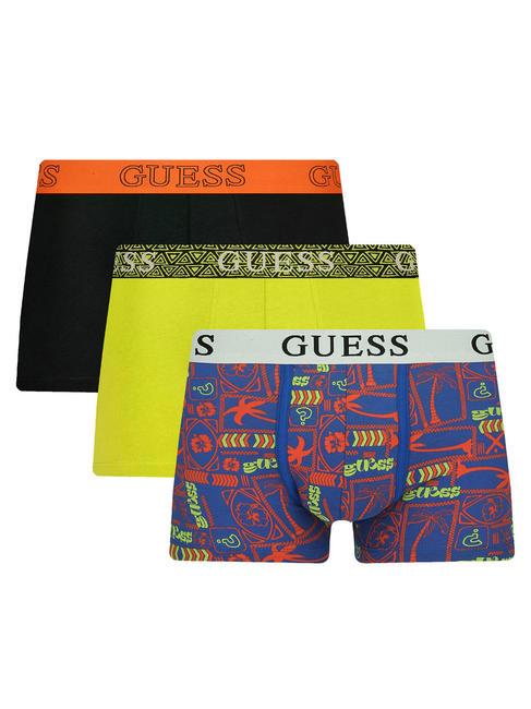 GUESS JOE TRUNK Set 3 boxer guess palms - Slip Uomo