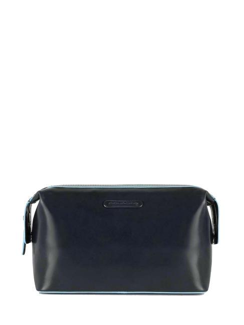 PIQUADRO BLUE SQUARE Beauty in pelle blu - Beauty Case