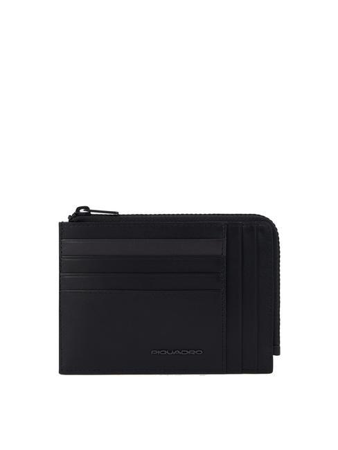 PIQUADRO W122 Portamonete e card in pelle Nero - Portafogli Uomo