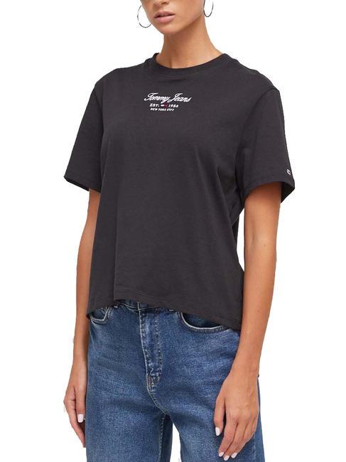 TOMMY HILFIGER TJ CLS ESSENTIAL T-shirt in cotone NERO - T-shirt e Top Donna