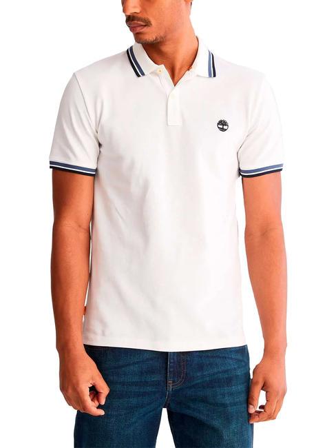 TIMBERLAND SS TIPPED PIQUE Polo manica corta slim fit white - Polo Uomo