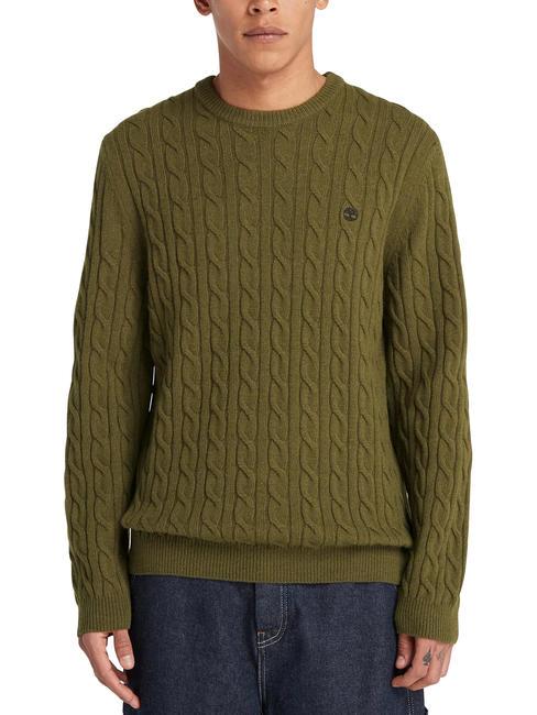 TIMBERLAND P-B LAMBWOOL Maglione girocollo in misto lana darkoliv - Maglie Uomo