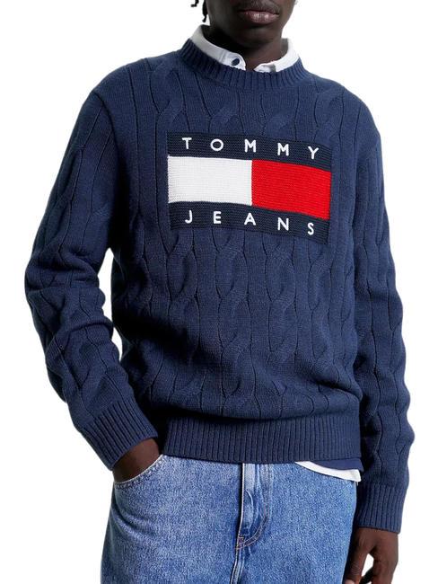 TOMMY HILFIGER TOMMY JEANS Relaxed Flag Maglione BLU NAVY - Maglie Uomo