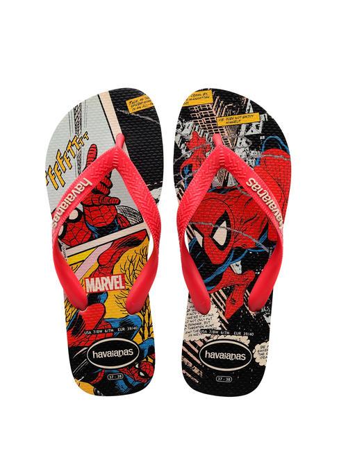 HAVAIANAS TOP MARVEL CLASSICS Infradito in gomma beige straw/red ruby - Scarpe Unisex