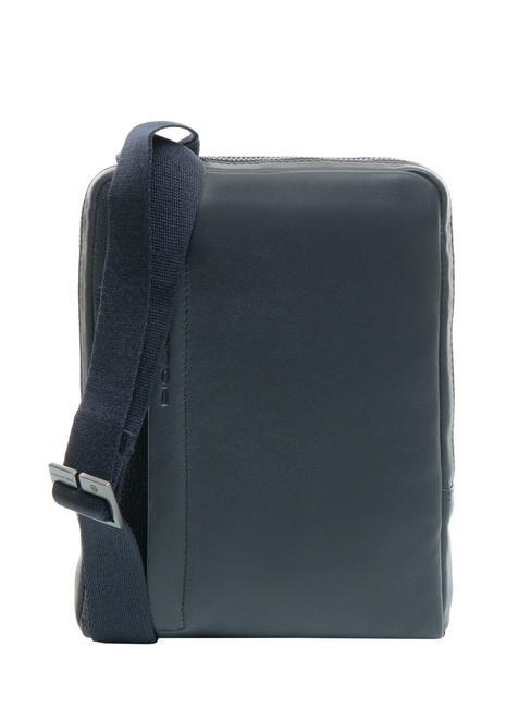 PIQUADRO PAN Borsello piccolo in pelle blu - Tracolle Uomo