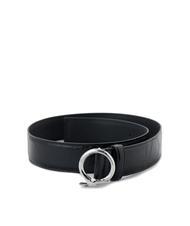 TRUSSARDI GREYHOUND  Cintura stampa cocco NERO - Cinture - 1