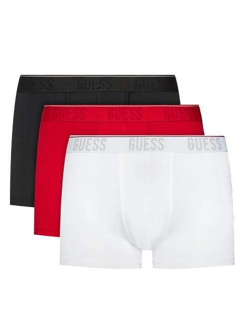 GUESS JOE Set 3 boxer white/red/black - Slip Uomo