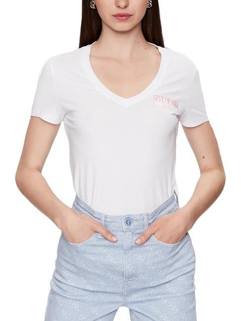 GUESS MINI LOGO T-shirt logo 1984 purwhite - T-shirt e Top Donna