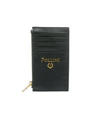 POLLINI GRAINED Porta carte piatto con zip Nero - Portafogli Donna - 1