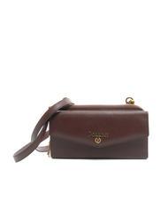 POLLINI GRAINED Portafoglio pochette tracolla Bordeaux - Portafogli Donna - 1