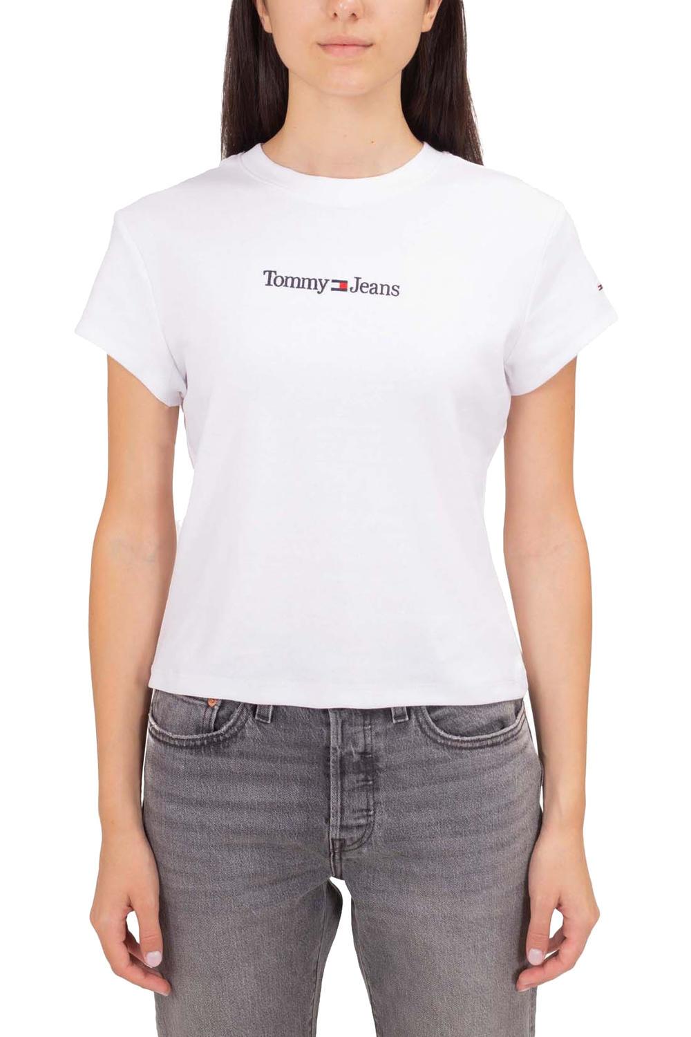 Tommy Hilfiger Tommy Jeans Serif Linear T-Shirt White - Acquista A Prezzi  Outlet!