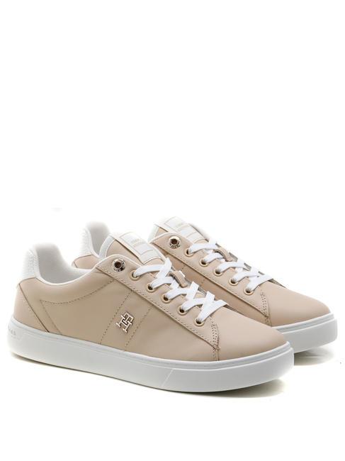 TOMMY HILFIGER ESSENTIAL ELEVATED Sneakers in pelle white clay - Scarpe Donna