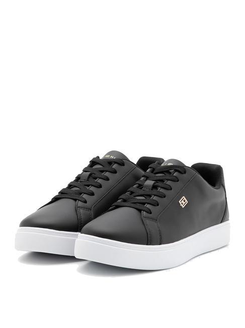 TOMMY HILFIGER ESSENTIAL COURT Sneakers in pelle NERO - Scarpe Donna