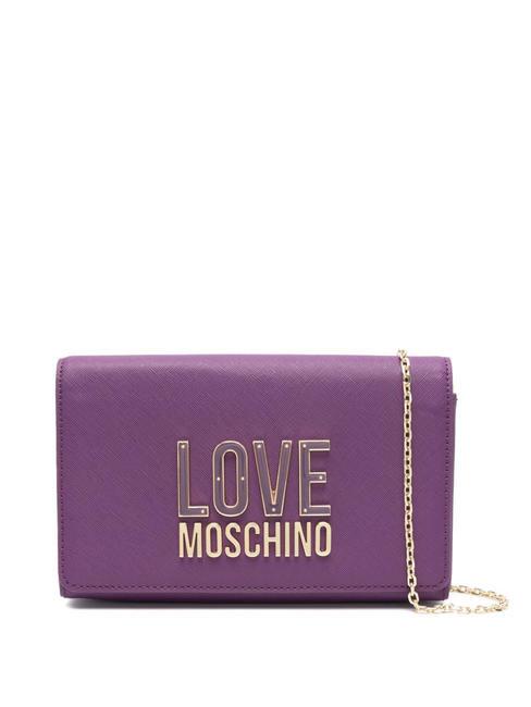 LOVE MOSCHINO SMART DAILY Mini Bag a tracolla viola printed - Borse Donna