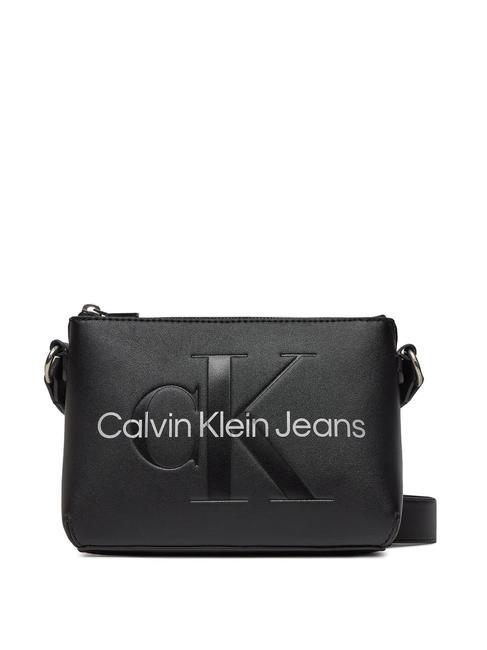 CALVIN KLEIN CK JEANS SCULPTED Camera bag a tracolla black/metallic logo - Borse Donna