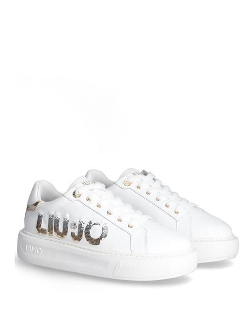 LIUJO KYLIE 22 Sneakers logo paillettes white - Scarpe Donna