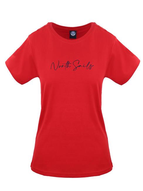 NORTH SAILS LOGO T-shirt in cotone rosso - T-shirt e Top Donna