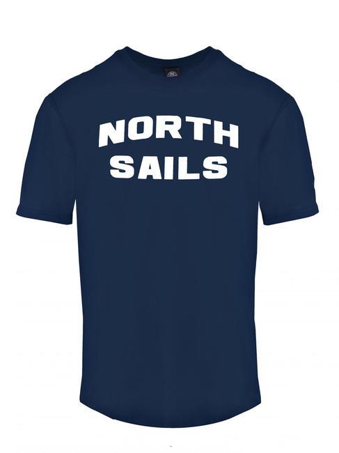 NORTH SAILS LOGO T-shirt in cotone blue navy - T-shirt Uomo