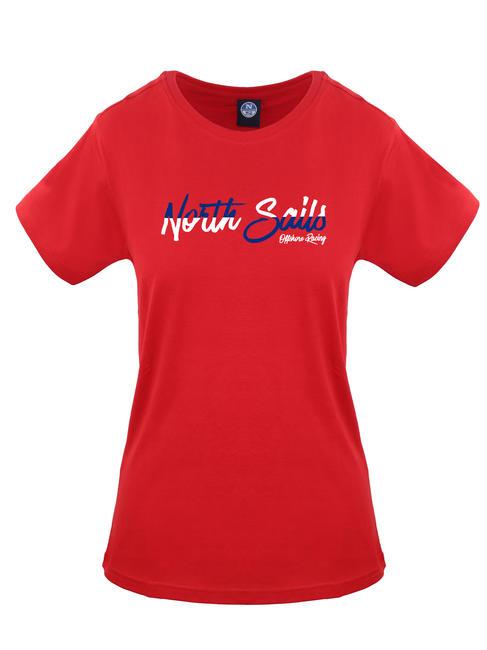 NORTH SAILS N|S OFFSHORE RACING T-shirt in cotone rosso - T-shirt e Top Donna