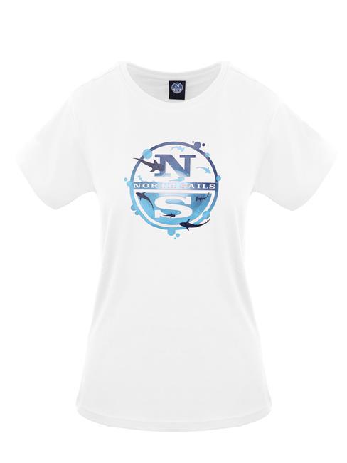 NORTH SAILS OCEAN LOGO T-shirt in cotone bianco - T-shirt e Top Donna