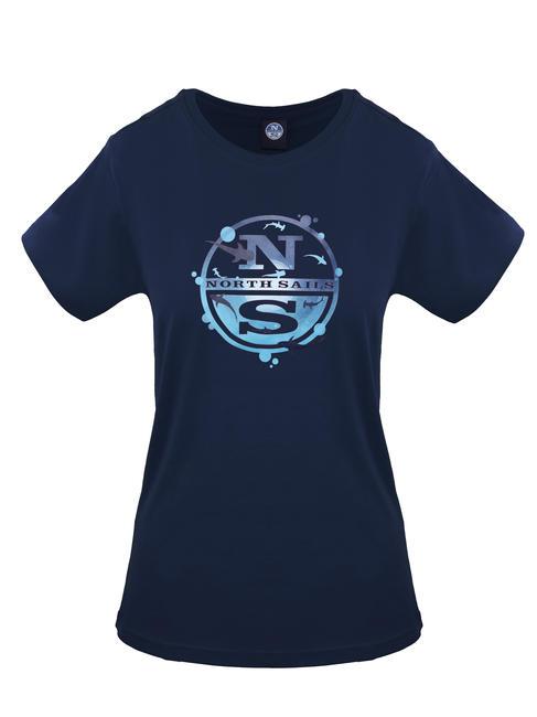 NORTH SAILS OCEAN LOGO T-shirt in cotone blue navy - T-shirt e Top Donna