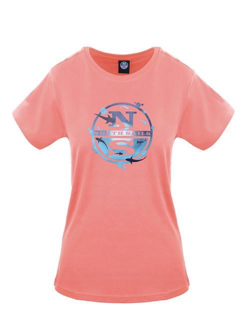 NORTH SAILS OCEAN LOGO T-shirt in cotone rosa - T-shirt e Top Donna