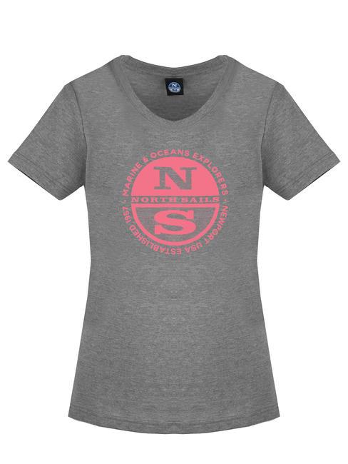 NORTH SAILS MARINE & OCEANS T-shirt in cotone grigio - T-shirt e Top Donna