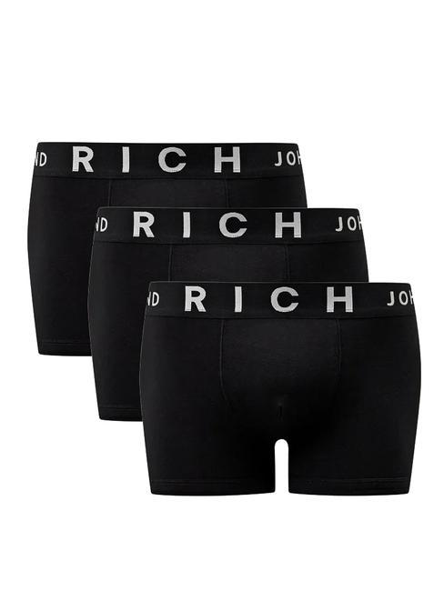 JOHN RICHMOND LONDON TRIPACK Set 3 trunks boxer black - Slip Uomo