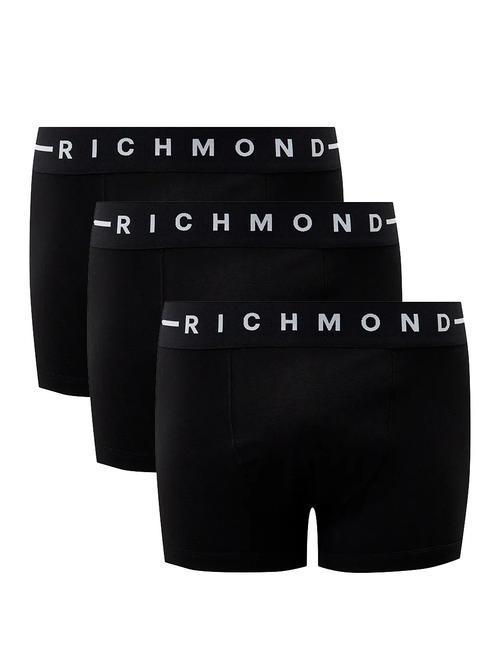 JOHN RICHMOND FLORENCE TRIPACK Set 3 trunks boxer black - Slip Uomo