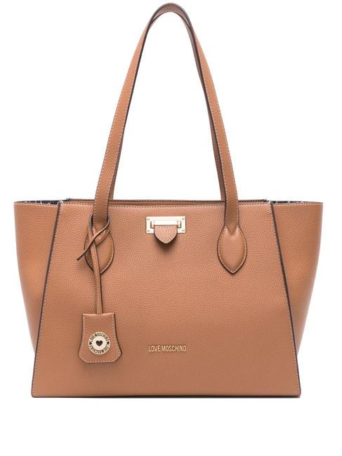 LOVE MOSCHINO CLICK  Shopping Bag cammello - Borse Donna