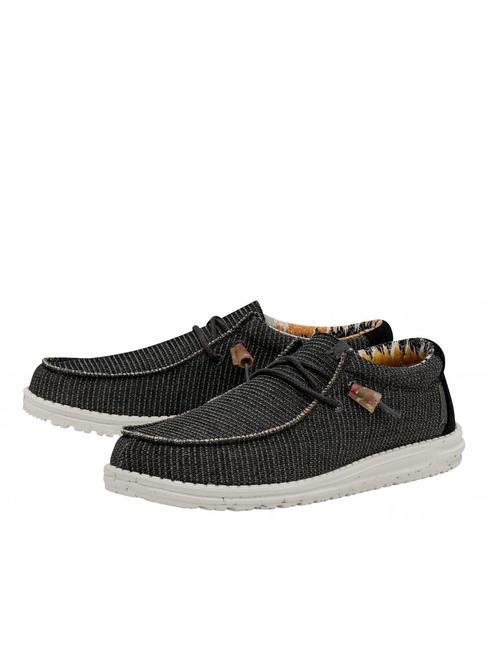 HEY DUDE WALLY KNIT Scarpa easy on in tessuto a maglie charcoal - Scarpe Uomo