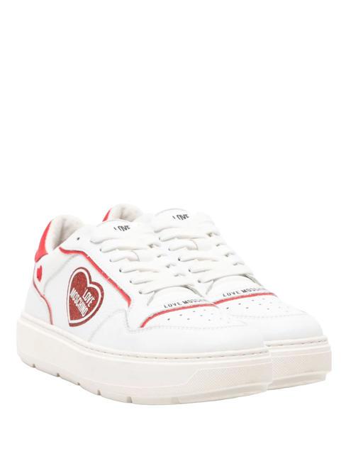 LOVE MOSCHINO BOLD 40 MIX Sneakers bianco/rosso - Scarpe Donna