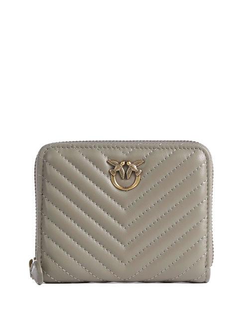 PINKO TAYLOR Quilted Portafoglio Zip Around noce-antique gold - Portafogli Donna