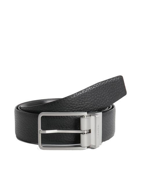CALVIN KLEIN SLIM FRAME Cintura reversibile e regolabile black pebble/black smooth - Cinture