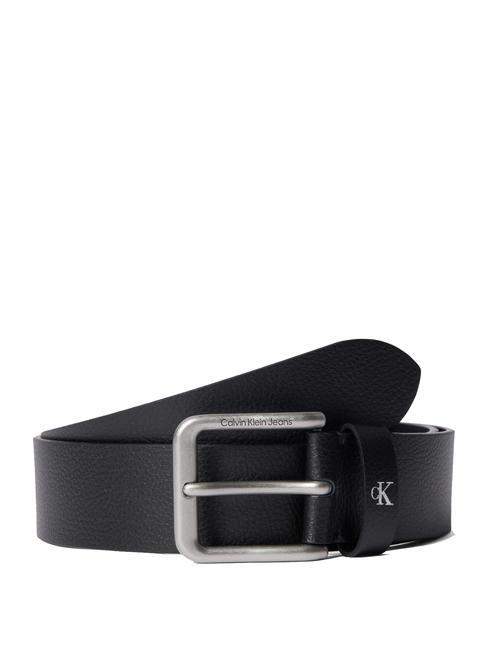 CALVIN KLEIN ROUNDED CLASSIC Cintura in pelle black - Cinture