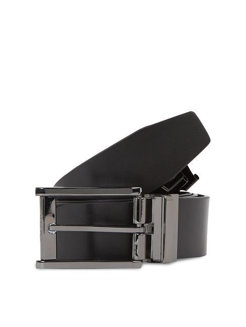 CALVIN KLEIN FACETED LUX Cintura reversibile in pelle black/navy - Cinture