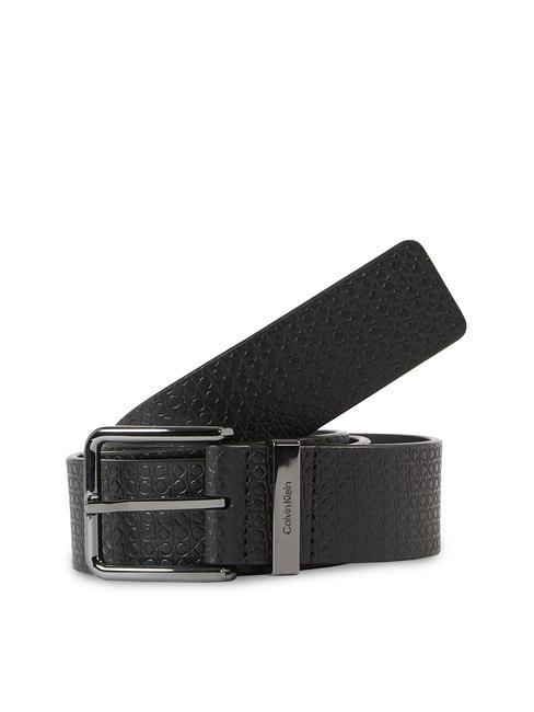 CALVIN KLEIN WARMTH Plus Cintura in pelle black nano mono/black smooth - Cinture