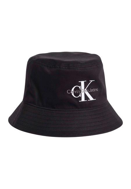 CALVIN KLEIN CK JEANS MONOGRAM BUCKET Cappello in cotone black - Cappelli
