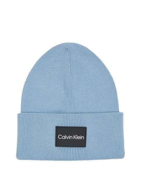 CALVIN KLEIN FINE COTTON RIB Berretto in cotone tropic blue - Cappelli