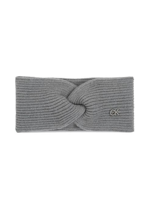CALVIN KLEIN RE-LOCK TWISTED Fascia capelli in misto lana mid grey heather - Cappelli