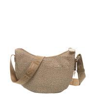 BORBONESE HOBO LUNA MINI ECO LINE Borsa sacca a tracolla beige brown - Borse Donna - 1