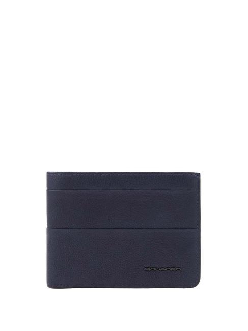 PIQUADRO PAAVO Portafoglio in pelle, con portamonete blu - Portafogli Uomo