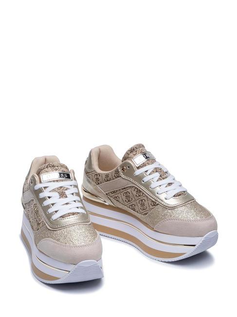 GUESS HANSIN Sneakers platform Beige/Brown - Scarpe Donna